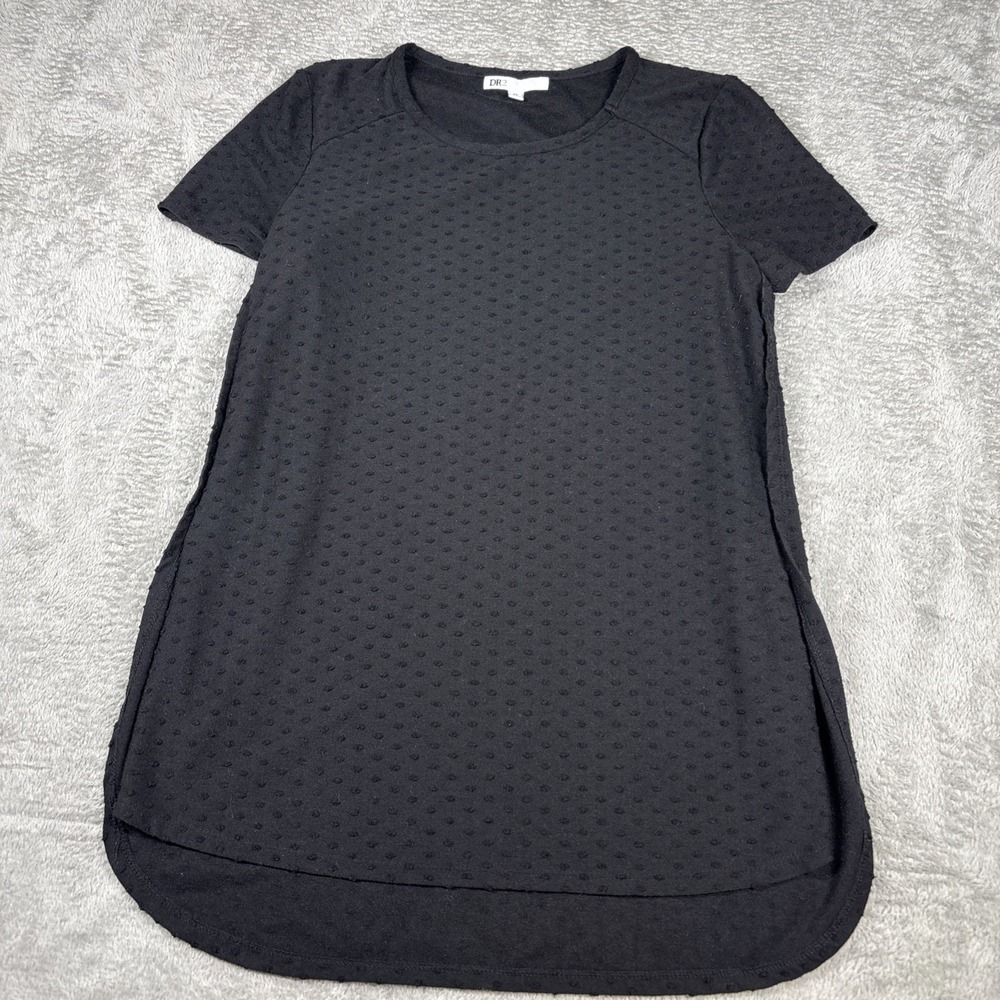 DR2 Women's Short Sleeve Textured Polka Dot Shirt‎ Size XS